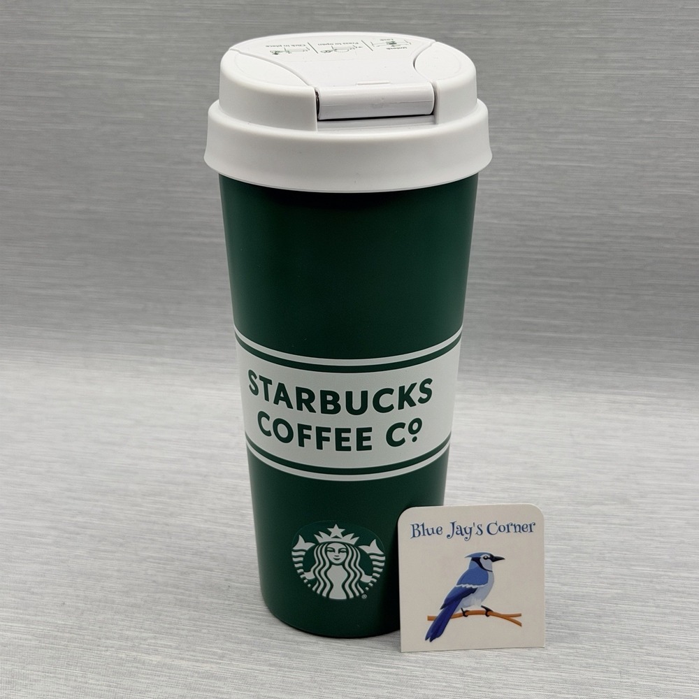 Starbucks‎ Stainless Steel Travel Mug Heritage Locking Lid 2026 Green Tumbler